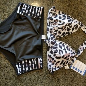 Leopard print bathing suit